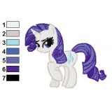 Rarity Filly My Little Pony Embroidery Design 02